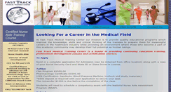 Desktop Screenshot of fasttrackmedicaltraining.com